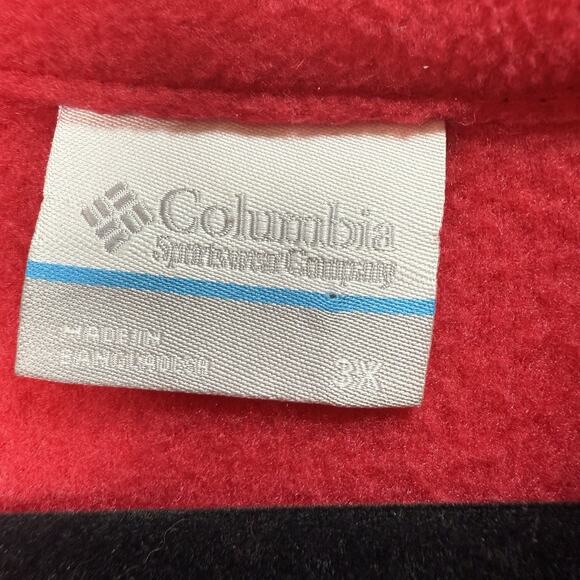 Columbia Fleece Sweater Sz 3XL Holiday Pullover Half Button Outdoor Hiking Warm - Picture 8 of 12